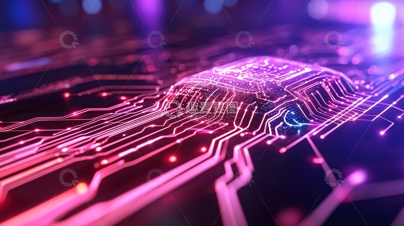 高清大图下载【趣麦麦图】未来科技电路板光影效果