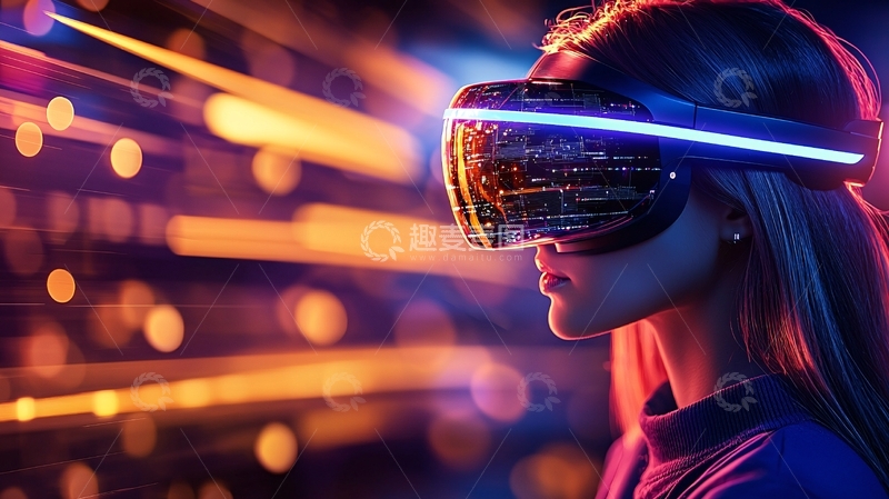 高清大图下载【趣麦麦图】未来科技虚拟现实体验