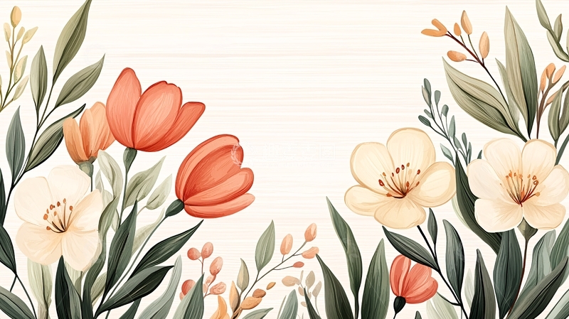 高清大图下载【趣麦麦图】秋日花卉背景素材