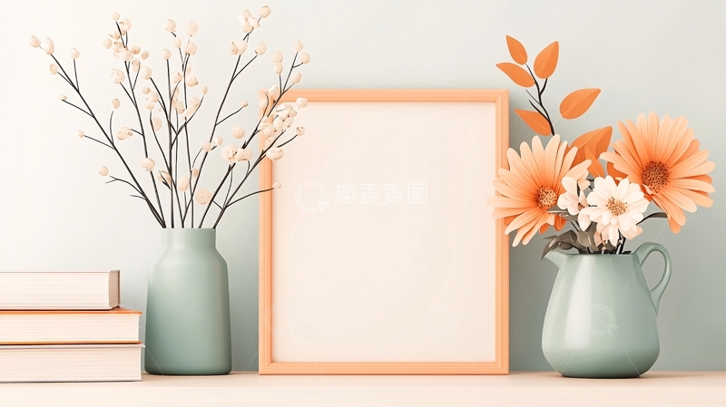 高清大图下载【趣麦麦图】简约家居装饰花瓶摆件展示