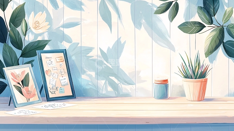 高清大图下载【趣麦麦图】清新自然的室内植物与装饰摆件