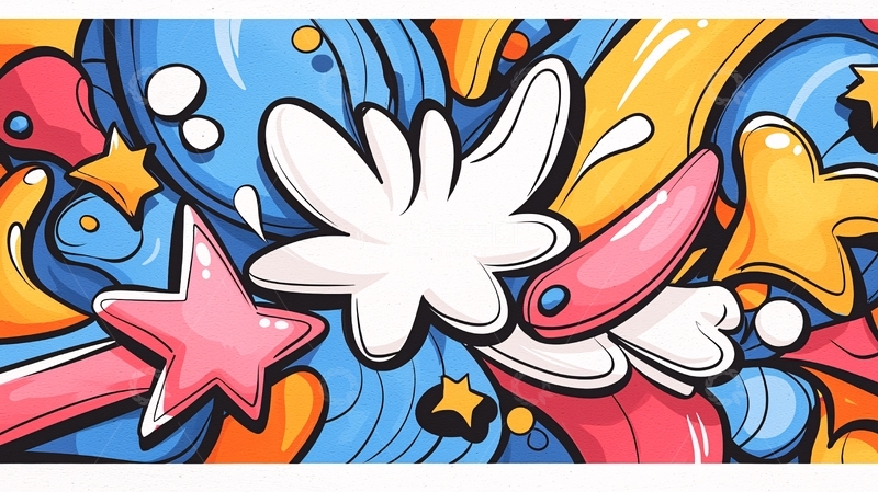 高清大图下载【趣麦麦图】卡通风格涂鸦背景素材