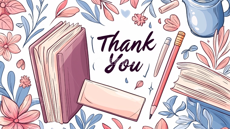 高清大图下载【趣麦麦图】感谢卡背景素材