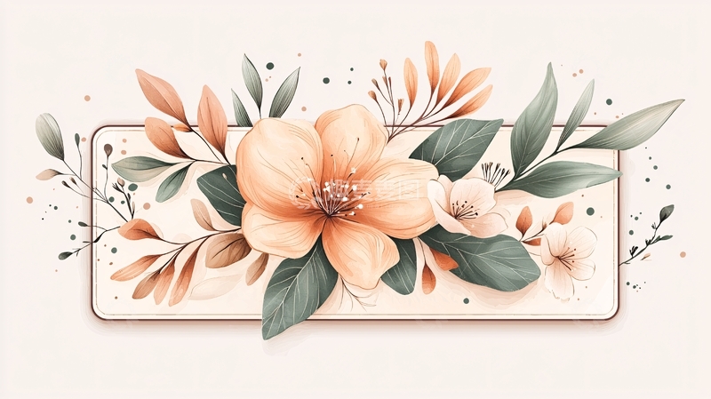 高清大图下载【趣麦麦图】秋日花卉装饰图案