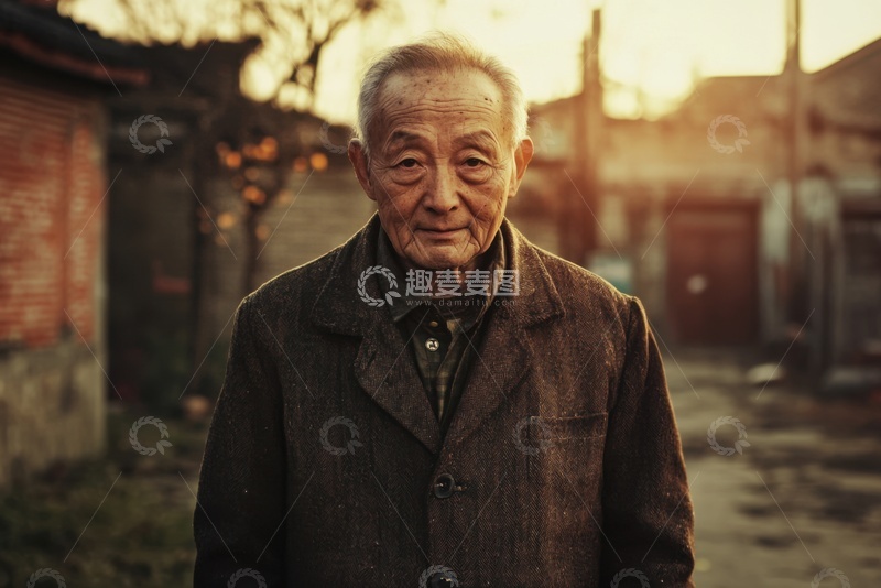 高清大图下载【趣麦麦图】农村留守的老人