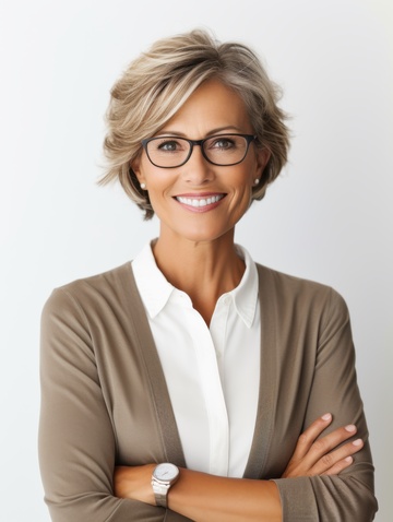 带着眼镜的一位女老师