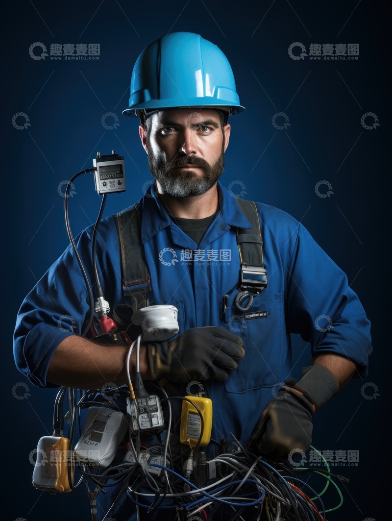 高清大图下载【趣麦麦图】带着头盔的男士