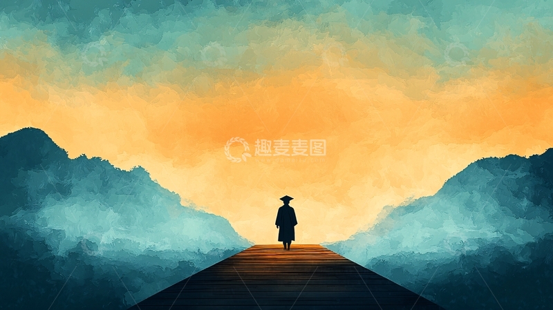 高清大图下载【趣麦麦图】毕业典礼上的背影