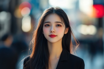 街市上的职场女孩