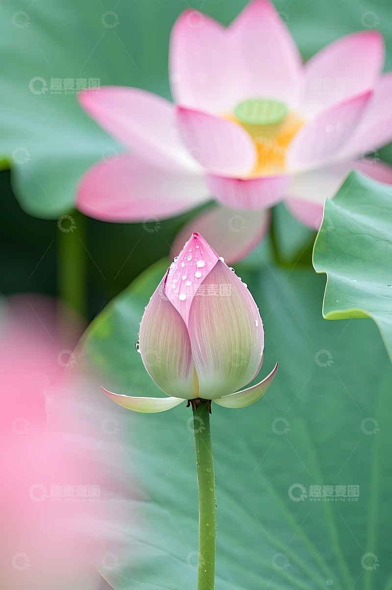 高清大图下载【趣麦麦图】夏天池塘荷花莲花荷叶荷塘摄影图1