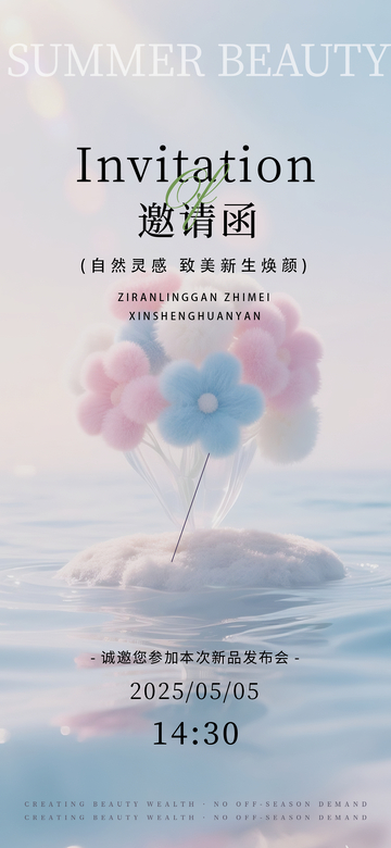 51夏天医美美业储值活动海报2