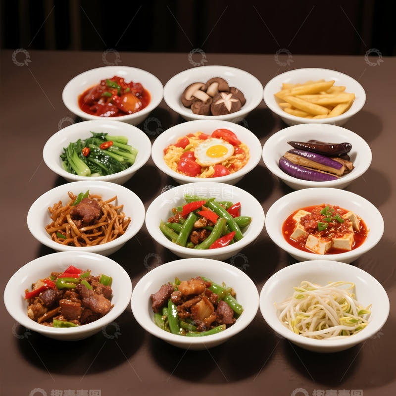 高清大图下载【趣麦麦图】-蒸菜小碗菜大碗菜2