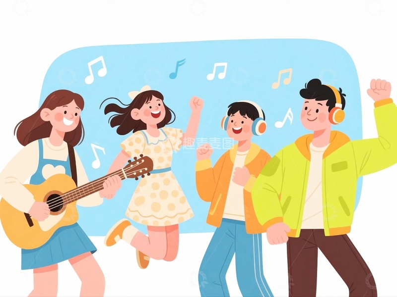 高清大图下载【趣麦麦图】青年人物插画8