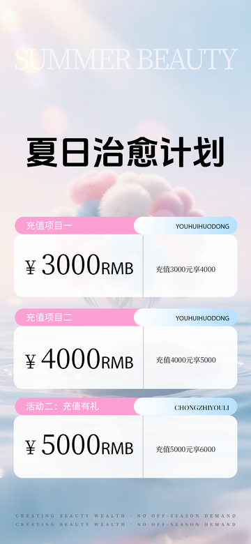 51夏天医美美业储值活动海报1