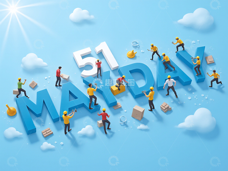 五一劳动节海报47