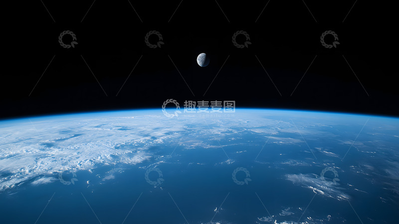 高清大图下载【趣麦麦图】地球与月球同框4