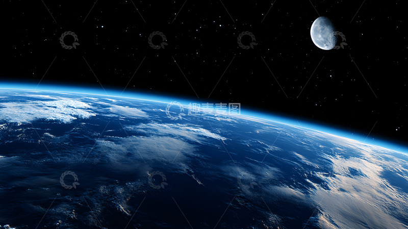 高清大图下载【趣麦麦图】地球与月球同框3