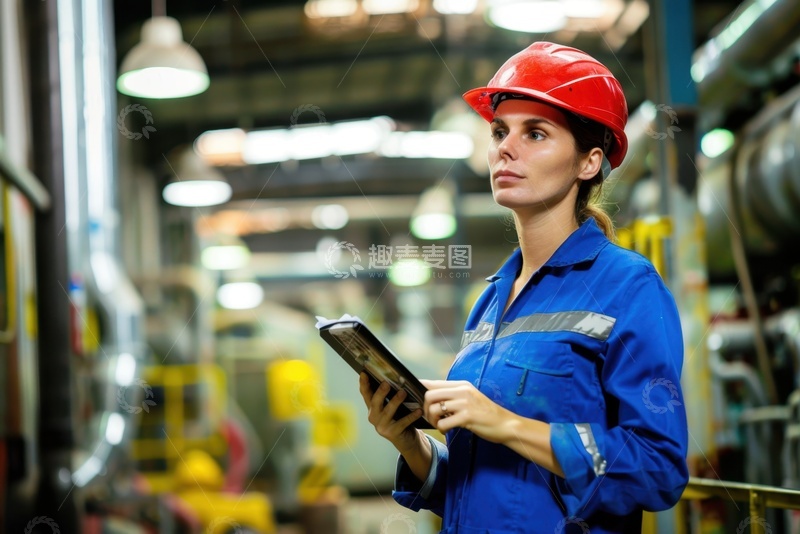 高清大图下载【趣麦麦图】工厂里的女质检员