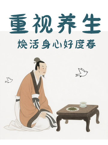 趣味复古养生健康小红书封面