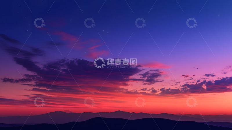 高清大图下载【趣麦麦图】夏日天空晚霞美景