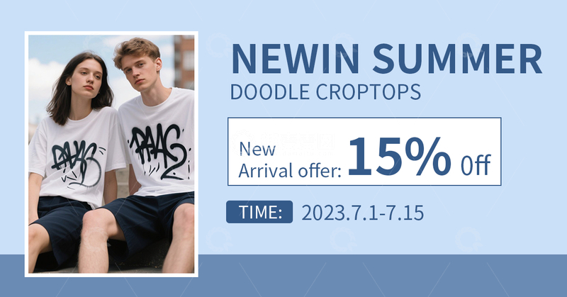 情侣服装跨境电商banner夏