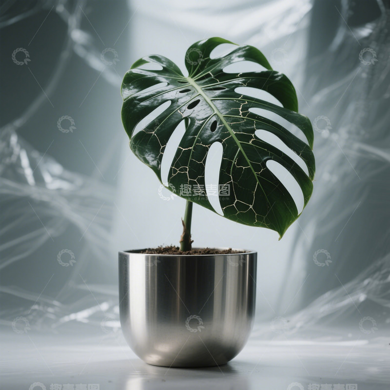 高清大图下载【趣麦麦图】室内大叶植物盆栽