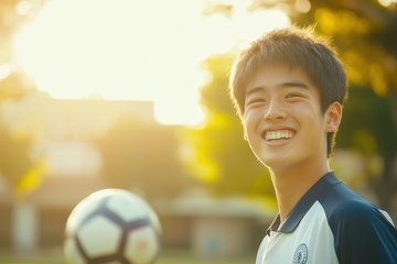 踢足球的大学生