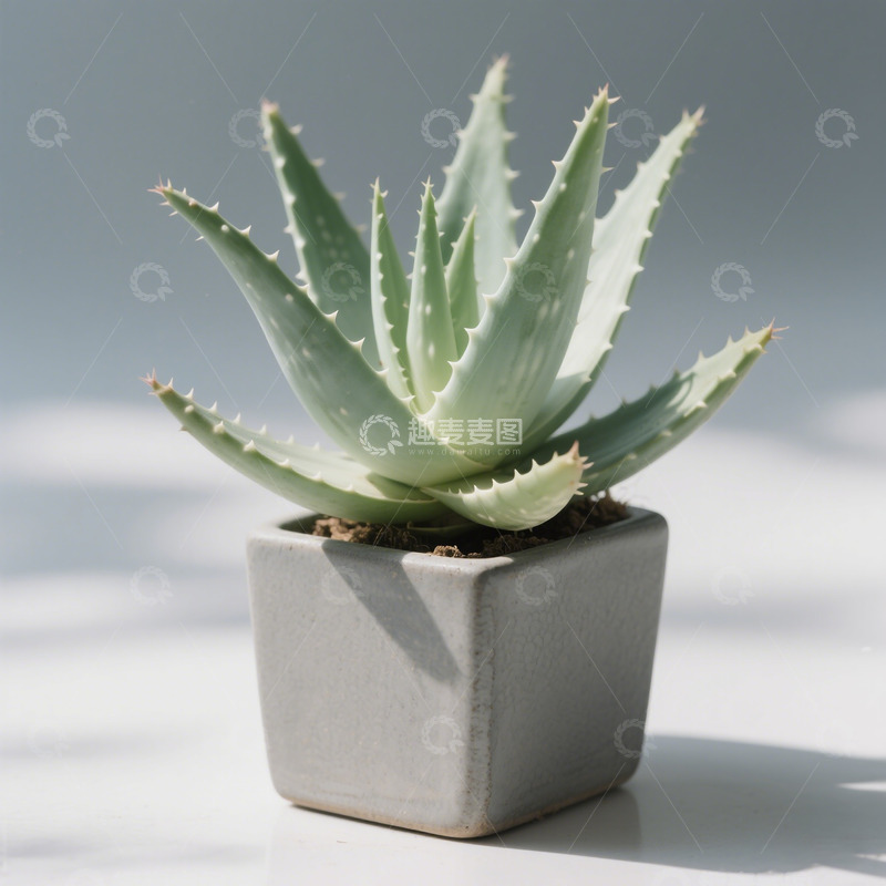 高清大图下载【趣麦麦图】绿色室内植物仙人掌，肉质芦荟，天麻，天蓬，天麻