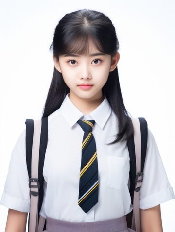 穿着校服的中学少女