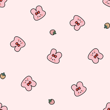 卡通兔子印花图案