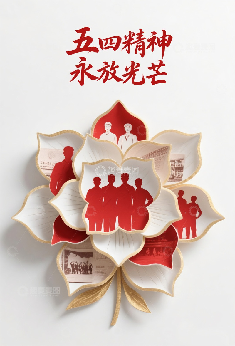 高清大图下载【趣麦麦图】五四青年节海报10