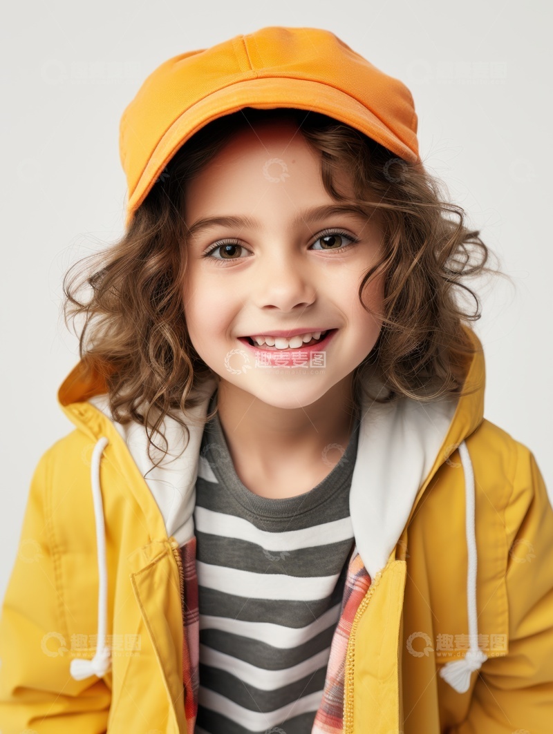 高清大图下载【趣麦麦图】带着帽子的可爱小男孩
