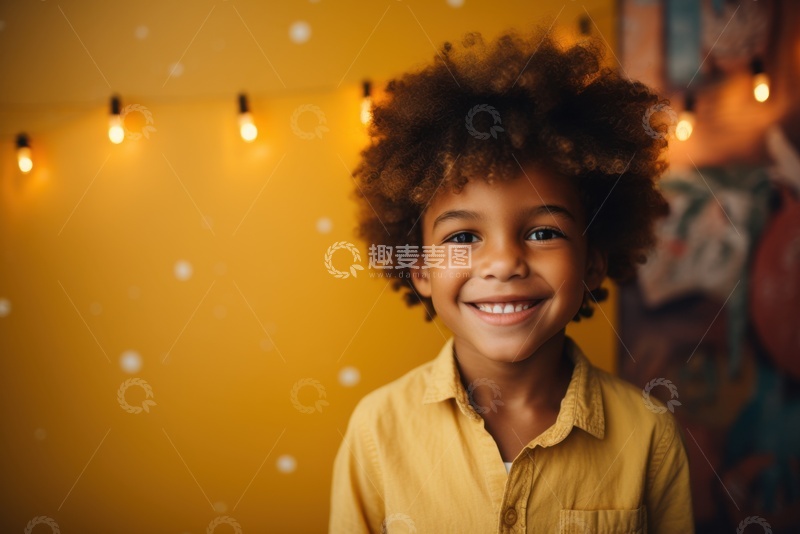 高清大图下载【趣麦麦图】可爱的卷发男孩