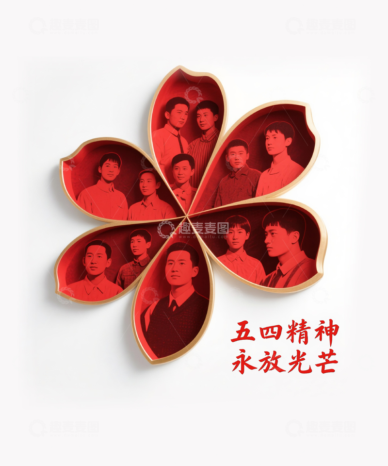 高清大图下载【趣麦麦图】五四青年节海报12