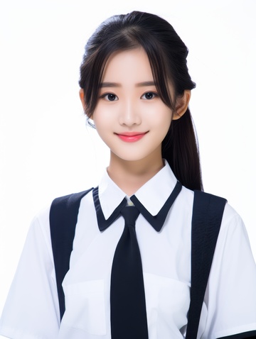 穿着制服的中学少女