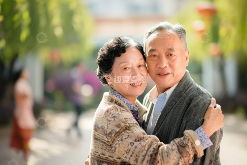 拥抱的一对夫妻