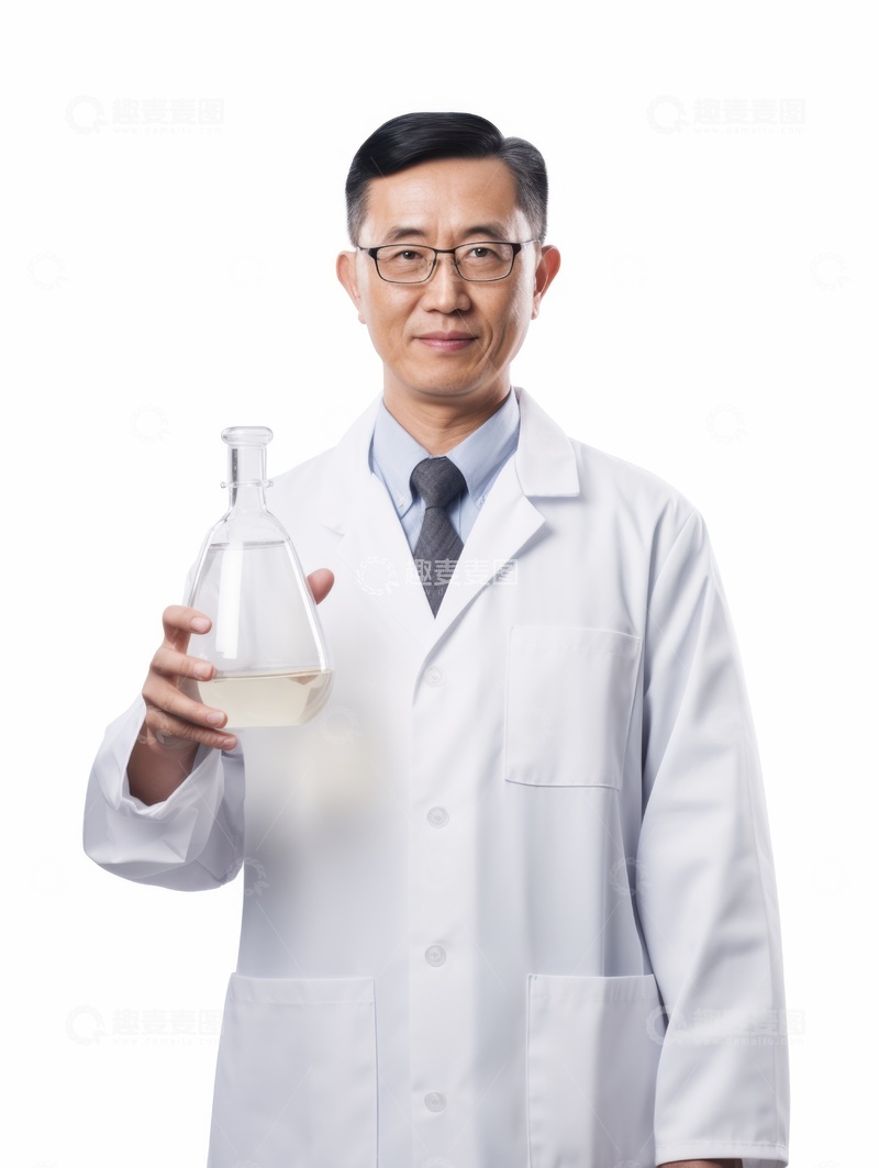 高清大图下载【趣麦麦图】拿着试剂瓶的研究人员