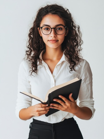 带着眼镜的卷发老师