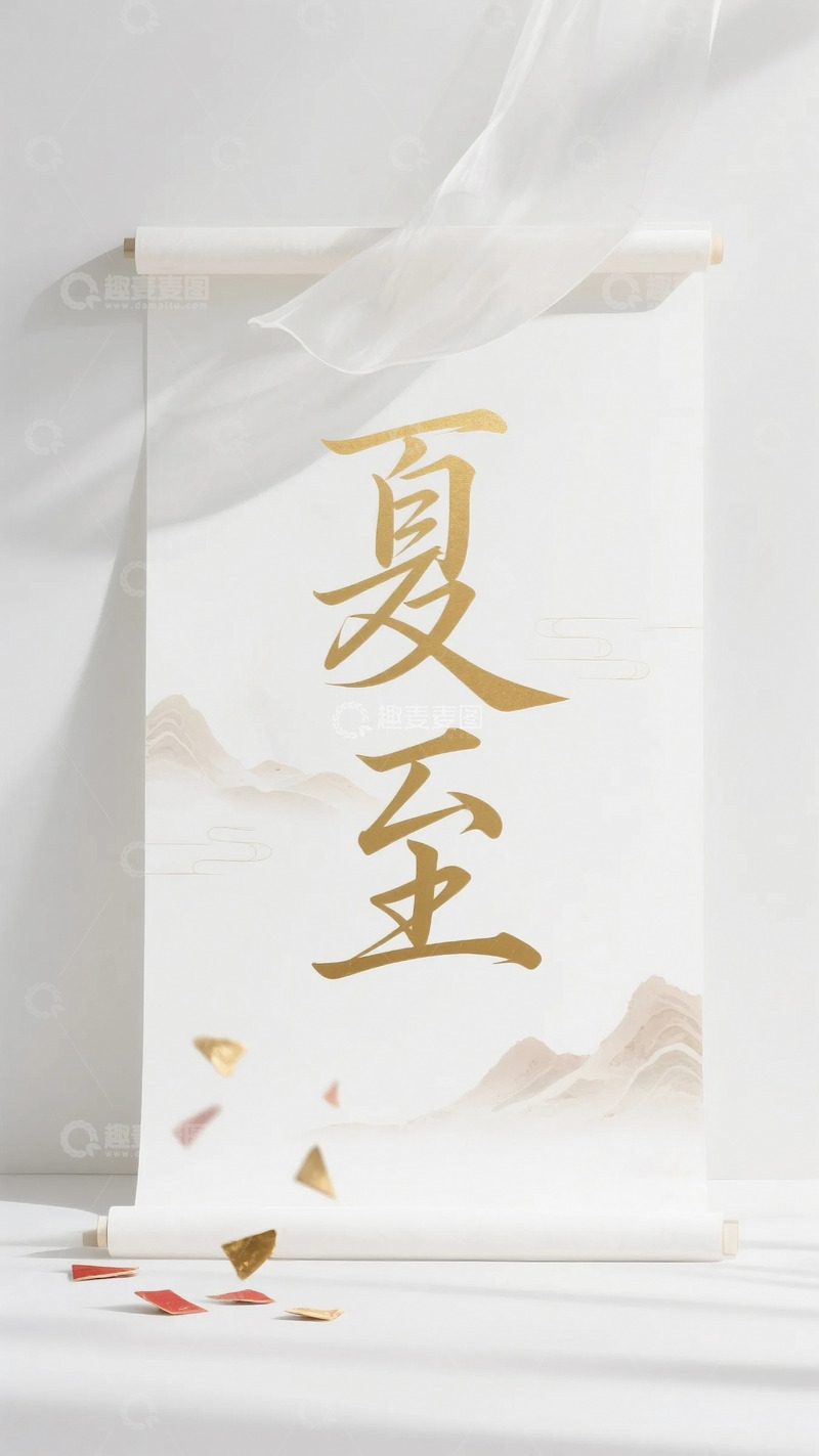 高清大图下载【趣麦麦图】夏至字体海报2