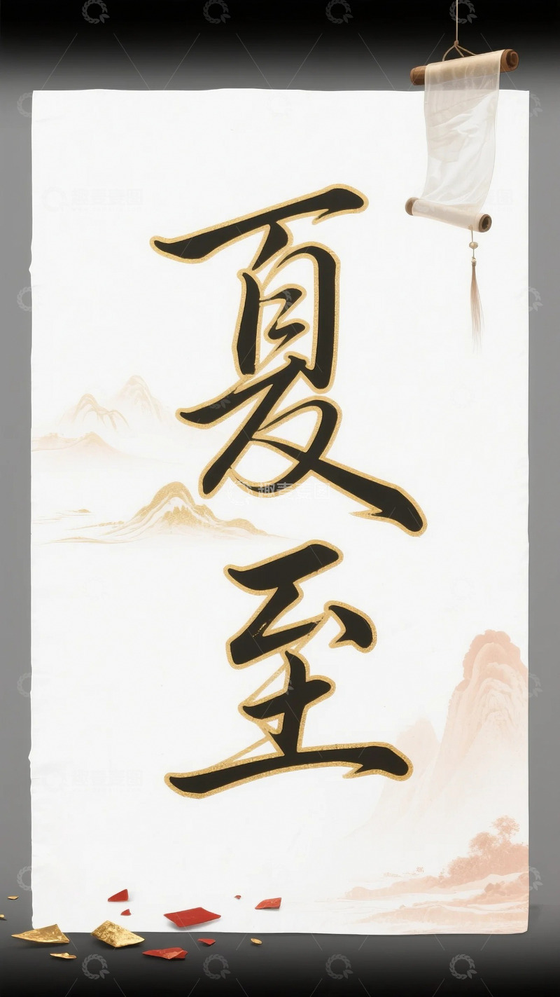 高清大图下载【趣麦麦图】夏至字体海报1