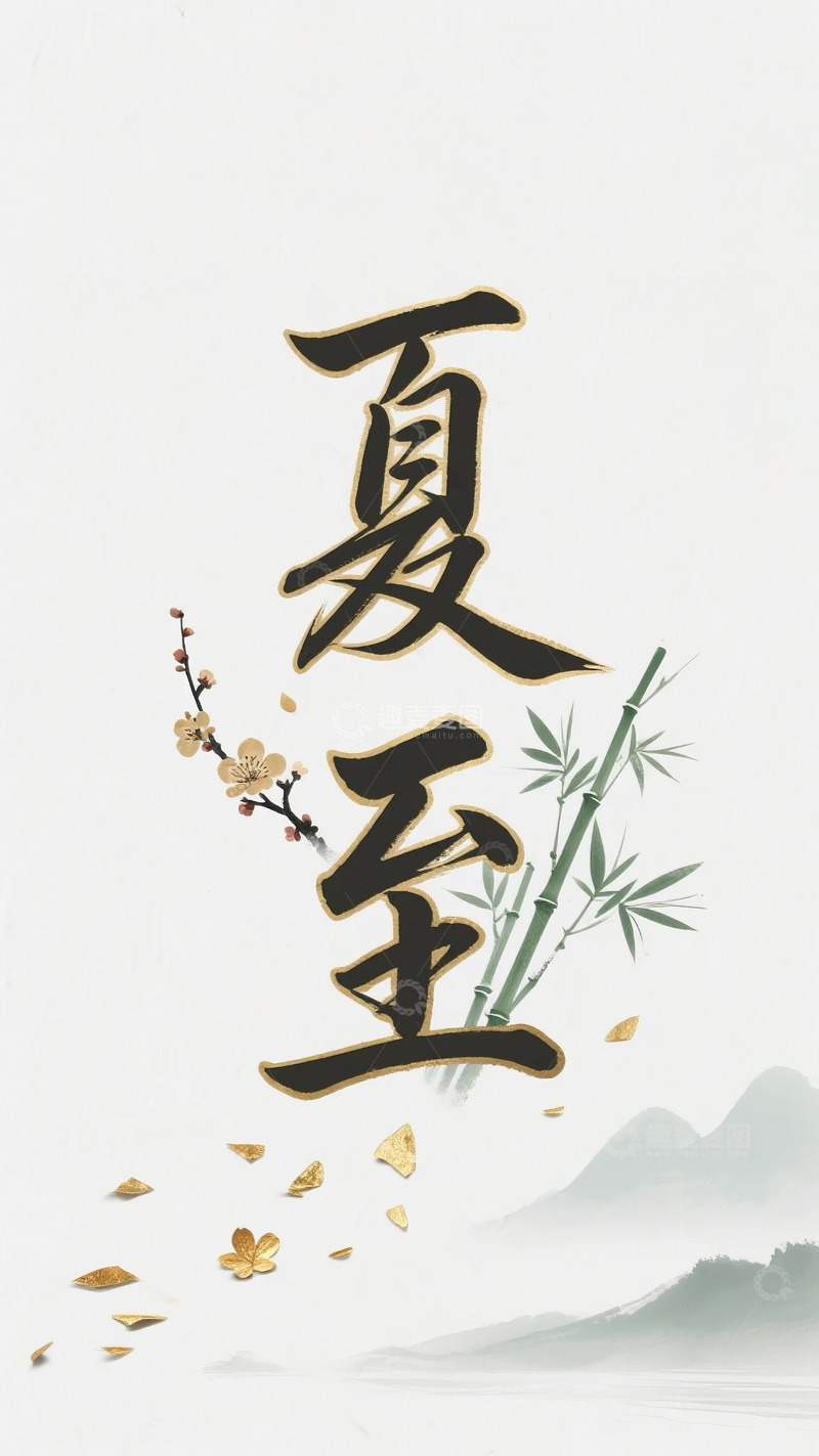 高清大图下载【趣麦麦图】夏至字体海报4