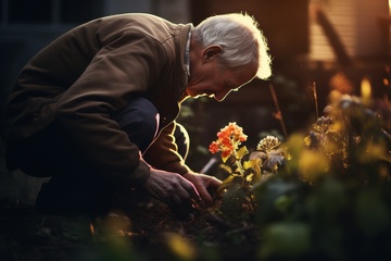 种花的一位老人