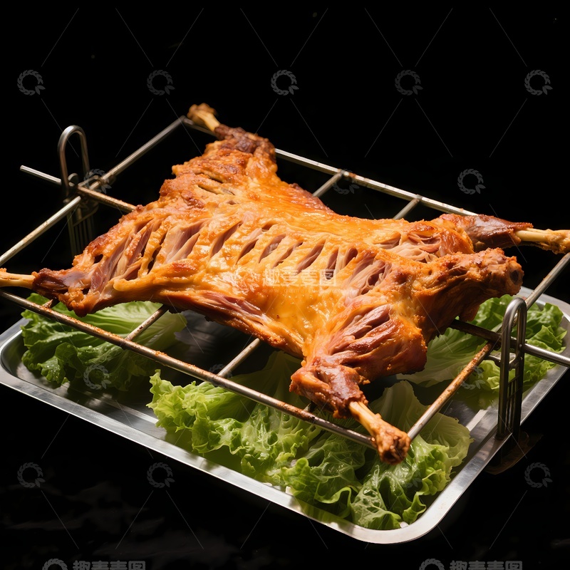 高清大图下载【趣麦麦图】烤羊烤全羊摄影图片