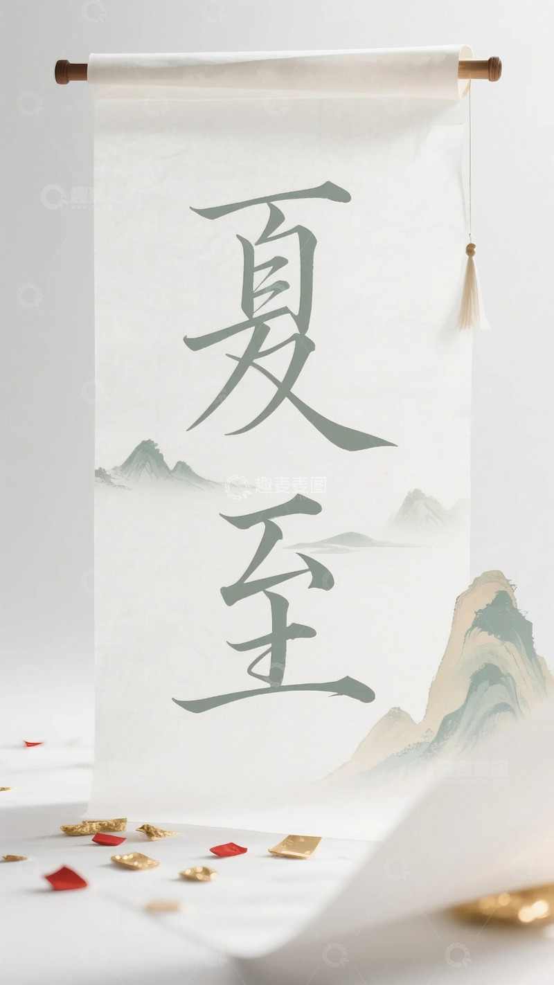 高清大图下载【趣麦麦图】夏至海报宣传字体