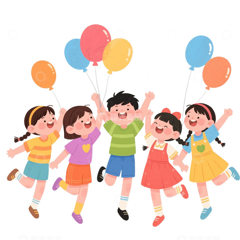 高清大图下载【趣麦麦图】儿童节小朋友庆祝节日免抠元素3