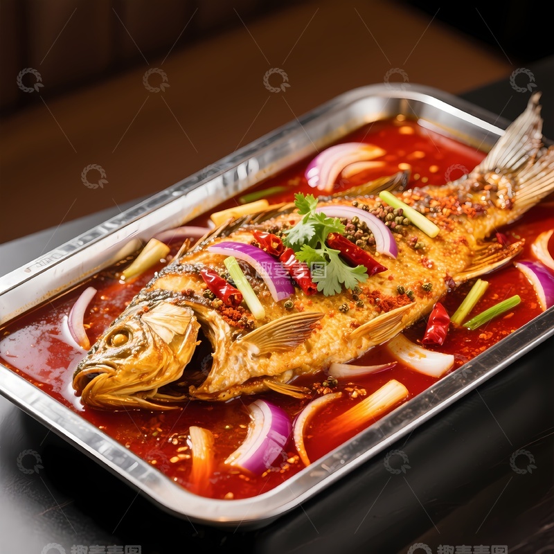 高清大图下载【趣麦麦图】麻辣烤鱼摄影