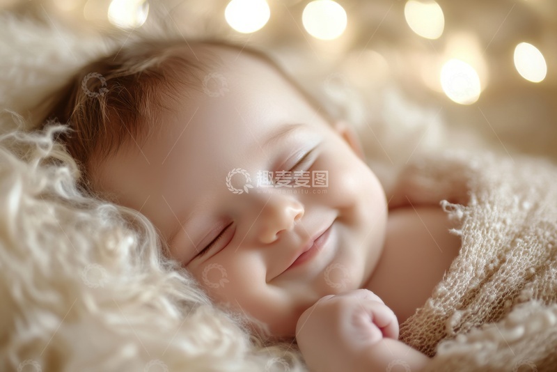 高清大图下载【趣麦麦图】睡觉的可爱小婴儿