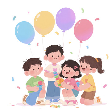 儿童节小朋友庆祝节日免抠元素5