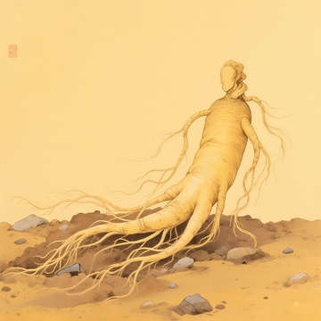 人参中药材摄影