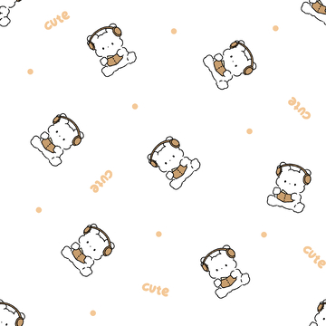 卡通小狗满印图案